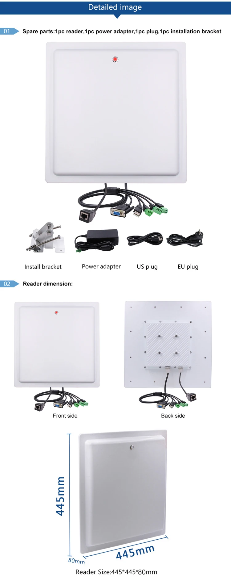 CHAFON 15 м длинный диапазон rfid считыватель ip66 водонепроницаемый USB RS232 WG26 реле TCP/IP buit-in 12dBi Антенна SDK для парковки автомобиля