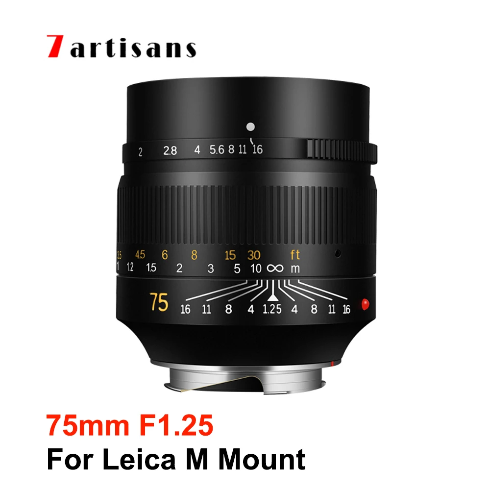 7artisans 75 мм F1.25 фиксированным фокусным расстоянием большой апертурой портрет