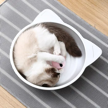 

Pet Cat Aluminum Pot Bed Summer Cool Soft Sleeping Hand Wash Comfortable Cat Ear Shape Kitten Puppy Basket Mat Pet Products