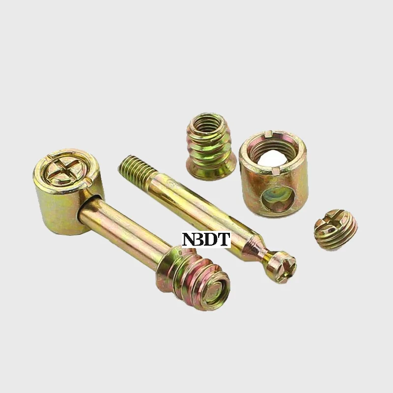 10Pcs/lot M6 M8 Furniture Bed Fastener Connecting Dowel Bolt Barrel Nut