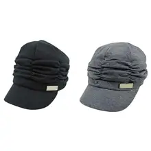 Модная однотонная женская кепка в стиле милитари, плоская шапка, студенческая шляпа, винтажная шляпа на зиму осень