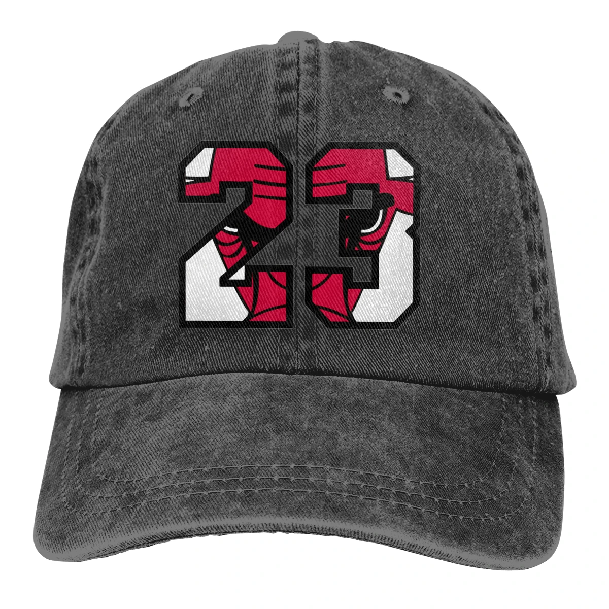 Номер 23 Casquette Черная мужская и женская джинсовая бейсболка с ремешком Регулируемая Кепка для гольфа