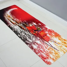 180x60 см, кухонный коврик, Рождественский праздничный принт, коралловый флис, Противоскользящие коврики для ванной, коврики для кухни, гостиной, спальни