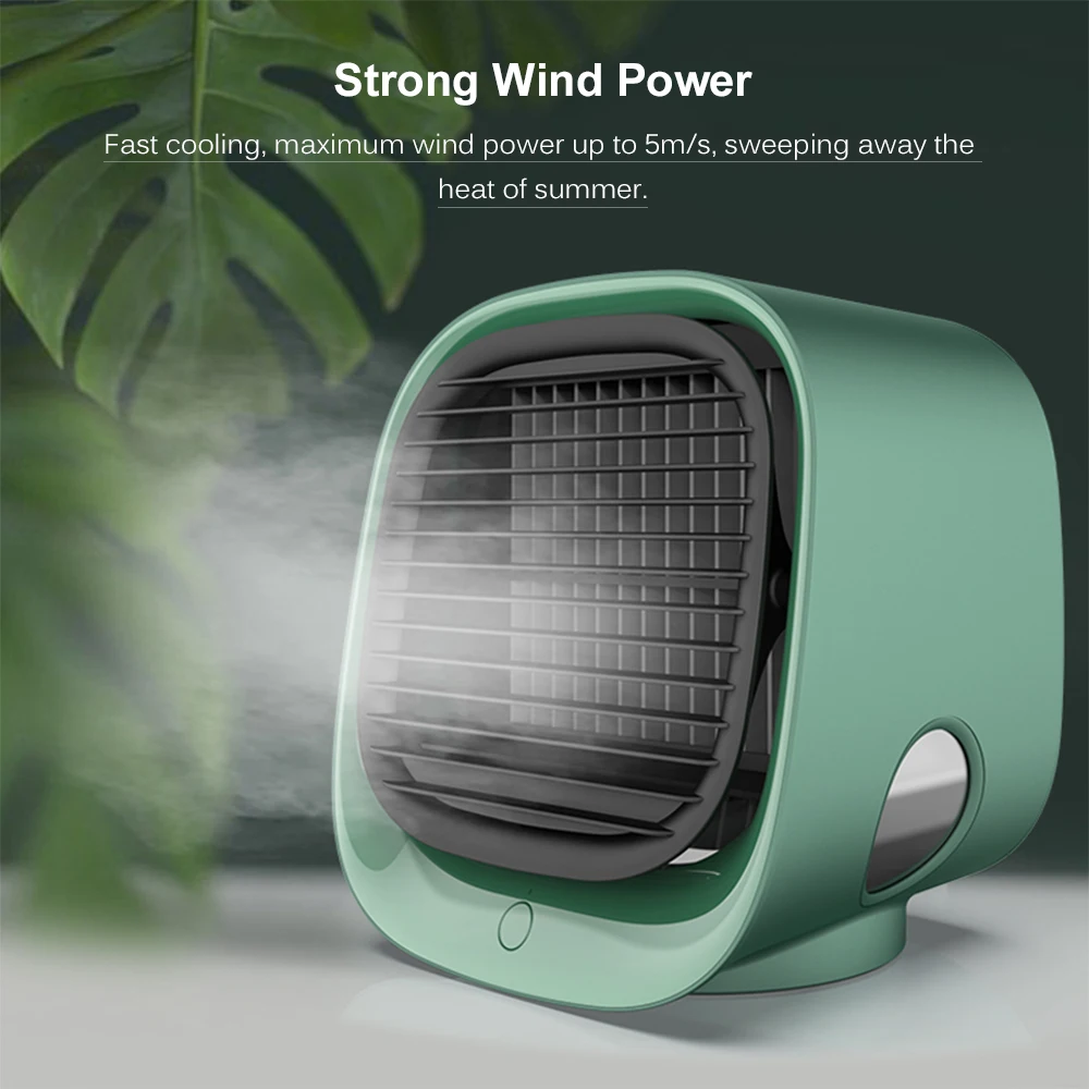 Mini Portable Air Cooler Fan M201 Desk Table Conditioner Multi function