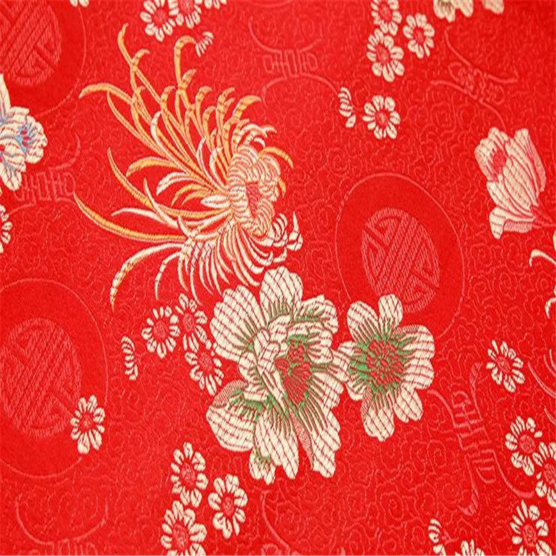 Жаккардовая полиэфирная ткань бархатный дизайн цветочный узор парча ткань для красивой одежды