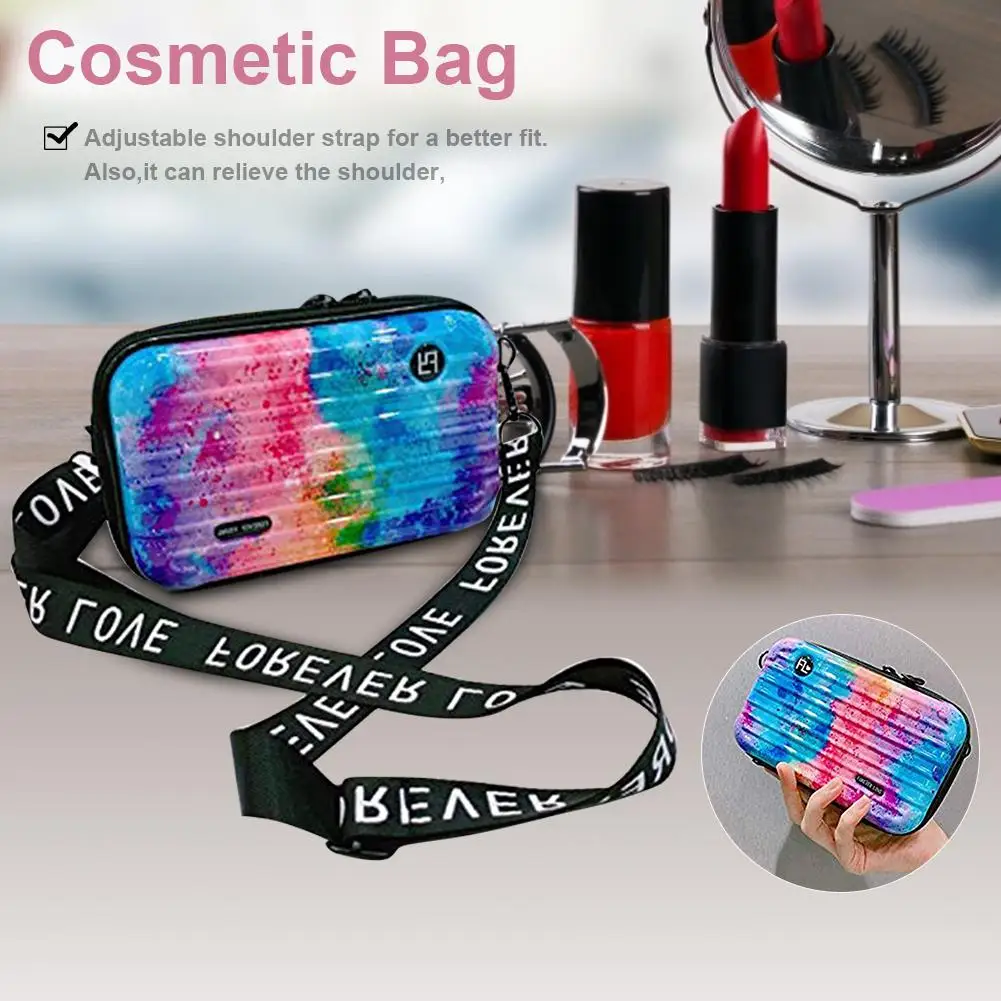 New Waterproof ABS Makeup Bags Hard Portable Cosmetic Bag Women Travel Organizer Necessity Beauty Case Suitcase Make Up Bag
