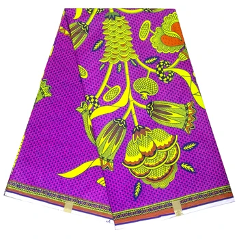 

Latest Design 100% Cotton African Fabric Veritable Guaranteed Dutch Wax Print Fabric 6Yard