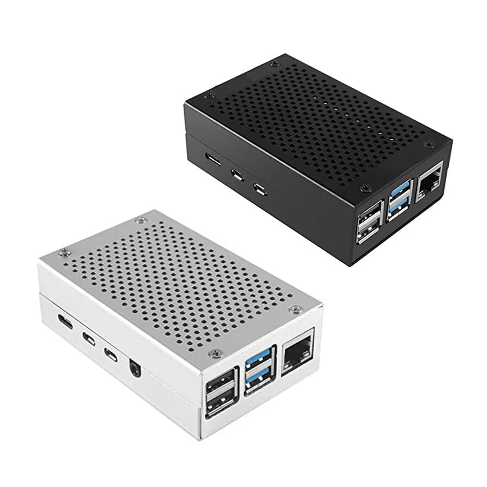 Чехол для Raspberry Pi 4 с алюминиевым металлическим охлаждающим вентилятором 5 в 3A USB C