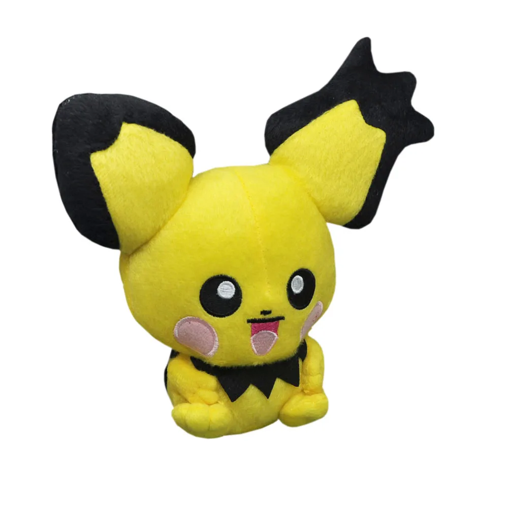 Pichu Sitting 20CM 10/лот милые Пичу Пикачу 7-" плюшевые куклы для животных мягкие детские подарочные мягкие игрушки - Цвет: Pichu Sitting 20CM