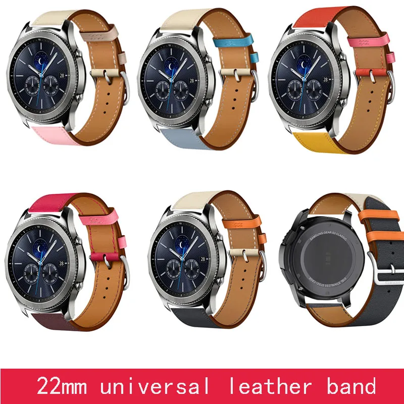 22 мм amazfit 1 2s 3 GTR pace Huawei GT 2 honor magic ремешок для samsung galaxy watch 46 s3 pebble time zenwatch кожаный |