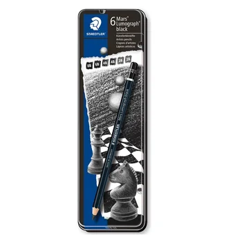 

Staedtler Mars Lumograph Black Pencil Set Tin x6 100B G6 Artist Pencils 2B 4B 6B 7B 8B HB