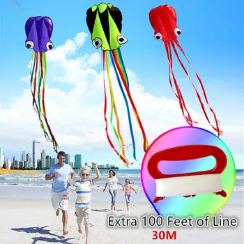 

Kite Fly Toys 4M Octopus Kites with 30M Line Outdoor Easy Fly Kite Children Toys Outdoor Fun Sports Educational Gifts Kites
