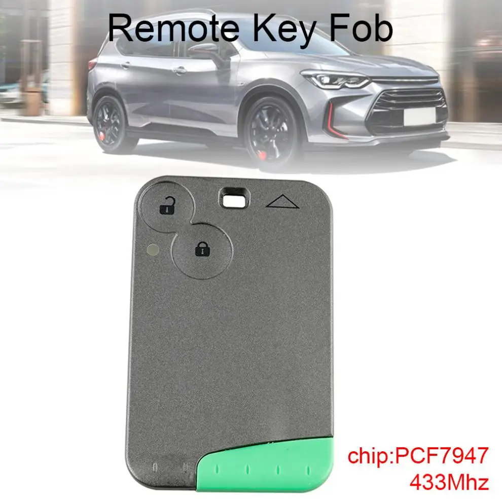 

433 Mhz 2 Buttons Remote Card Smart Car Key with PCF7947 Chip Fit for Renault Laguna New