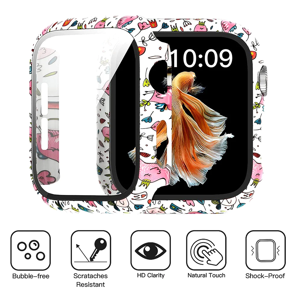 Case+bands pro jablko hodinky 44mm 42mm 38mm 40mm pás obrazovka ochránce obal, glass+silicone náramek řemen pro iwatch SE 123456