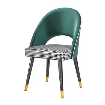 

Nordic solid wood dining chair simple sales department negotiation chair home small apartment light luxury chair