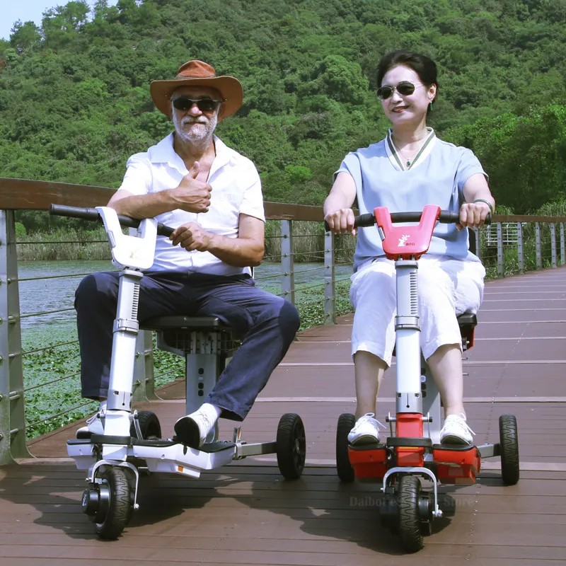 Disability Electric Scooter 3 Wheel Electric Scooter for Elderly Disabled Folding Wheelchair With Removable Battery