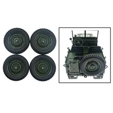 

4pcs Plastic Wheel Rim Tires for 1:16 Scale WPL C14 C24 C34 RC Crawler Car DIY