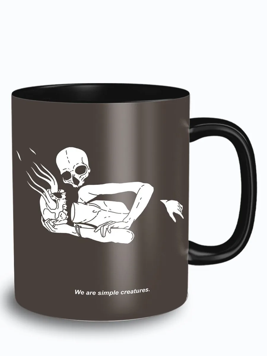 Sparkling Black mix skull Gothic skeleton-4088 mug cup Pialat for tea coffee water | Дом и сад
