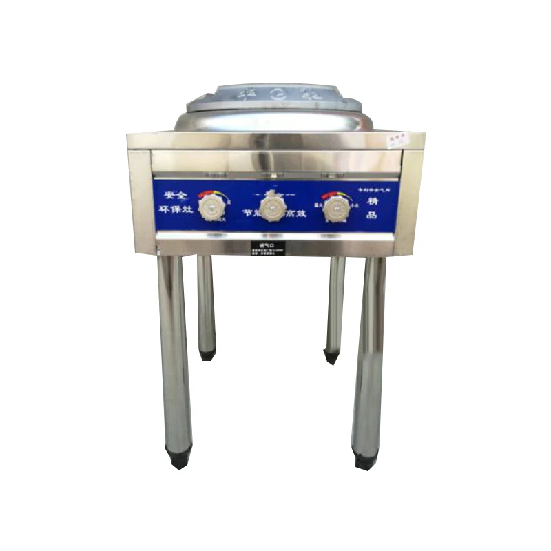 Portable Wok Gas Stove With Valve Frying Stove Stainless Steel Commercial Gas Liquefied Single