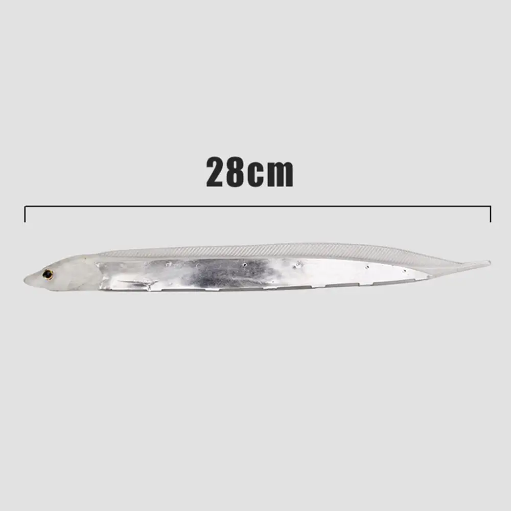 

2Pcs Artificial Fish Built-in Reflector Hairtail Ribbonfish Fishing Soft Lure New Chic