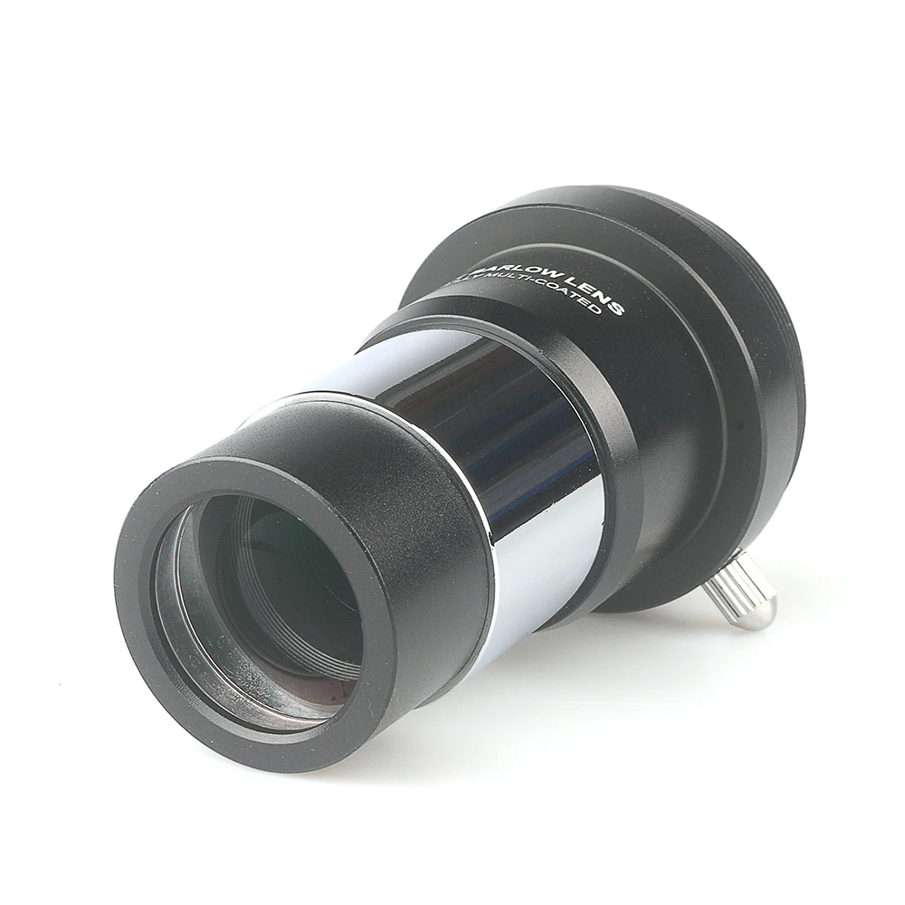 EYSDON Barlow Lens 2X 1.25 Inch Fully Multi-Coated Metal with M42 Thread Camera T Ring Connect Interface for Telescope Eyepiece 2