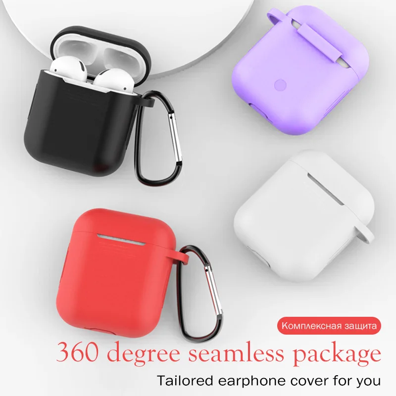 Silicone Bluetooth Wireless Earphone Shockproof Case For AirPods 1 Protector Cover Skin Accessories Apple Airpods 1 Charging Box