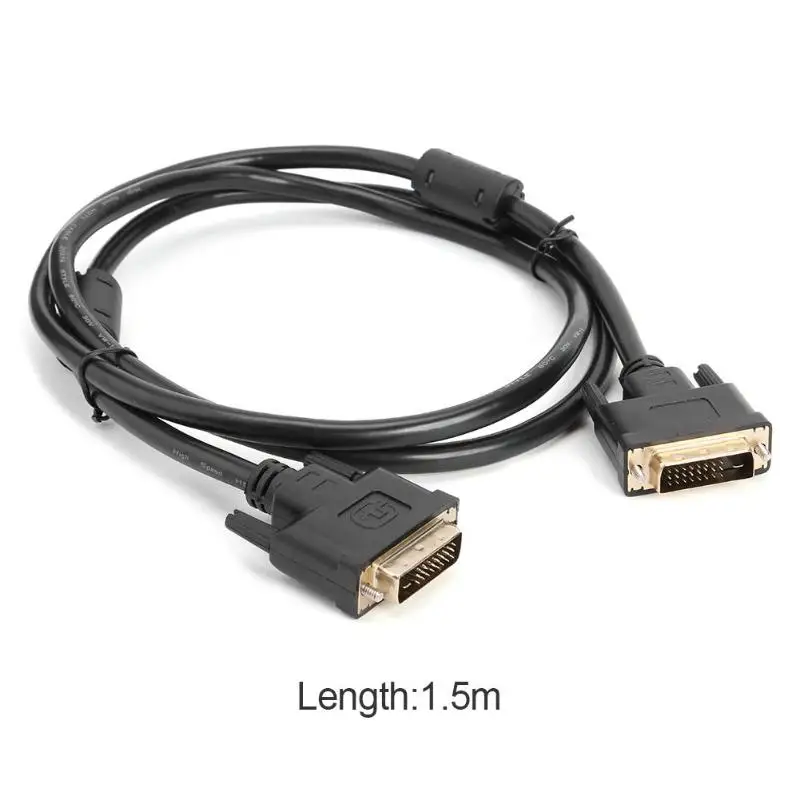 1,5/3 м высокоскоростной кабель для передачи данных DVI компьютерный монитор HD видео DVI 24+ 1 двойной адаптер DVI-D папа-папа видео кабель