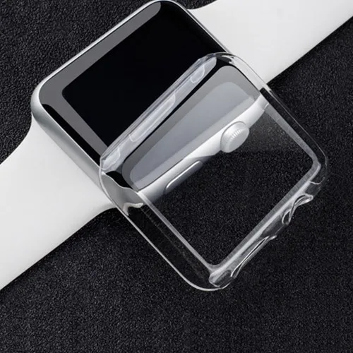 Transparent Чехол для apple watch band apple watch 4 5 case 44 мм/40 мм iwatch band защита экрана Аксессуары для часов - Цвет ремешка: Transparent