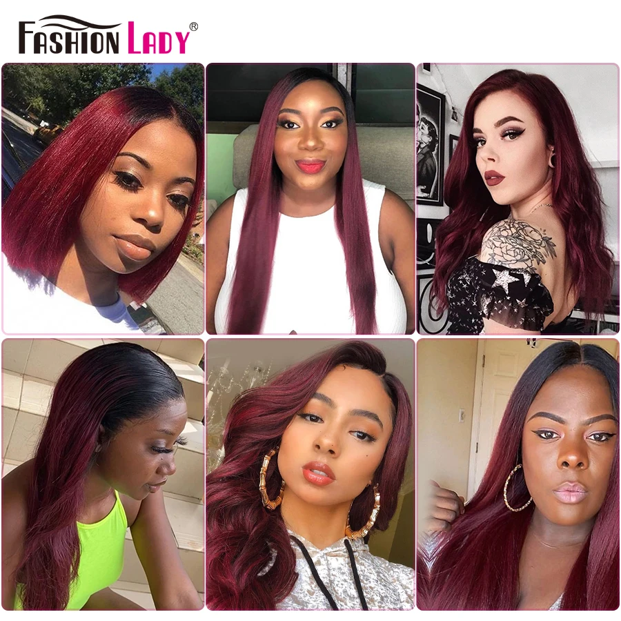 Ombre Bundles Straight Human Hair Bundles T1b99j Fashion Lady Hair Extension Brazilian Ombre Human Non-Remy