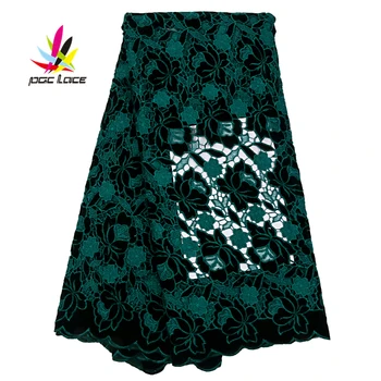 

Velvet and Mesh Lace 2019 Guipure Fabric Tulle Latest African Fashion Designs Dry Lace Dresses High Quality Nigerian AMY2413B