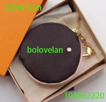 

Luxury Brand Canvas Round Coin Purse Zip Closure-Calfskin Lining-Metal Fittings 1: 1