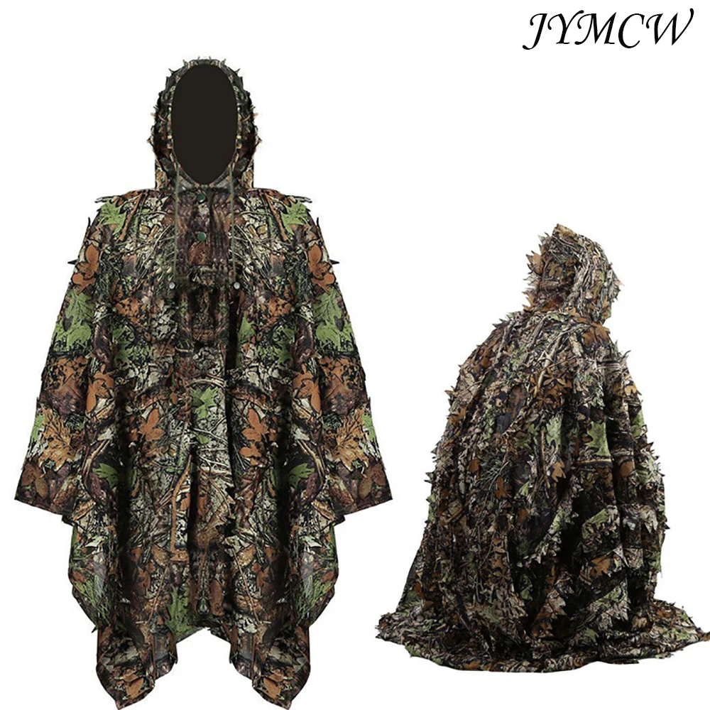 Hunting Ghillie Suit Camouflage Maple Leaf 3D Tactical Suits Sniper Clothes Shooting Wildlife Photography Men Women