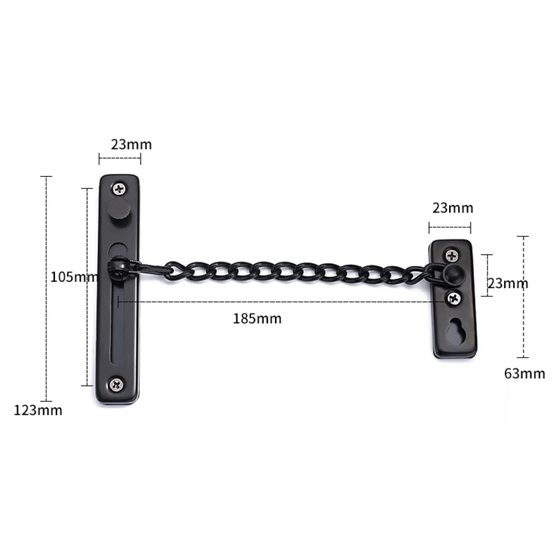304 нержавеющая сталь Противоугонная дверная цепь замок домашняя защита болты защелка для внутренней двери PAK55