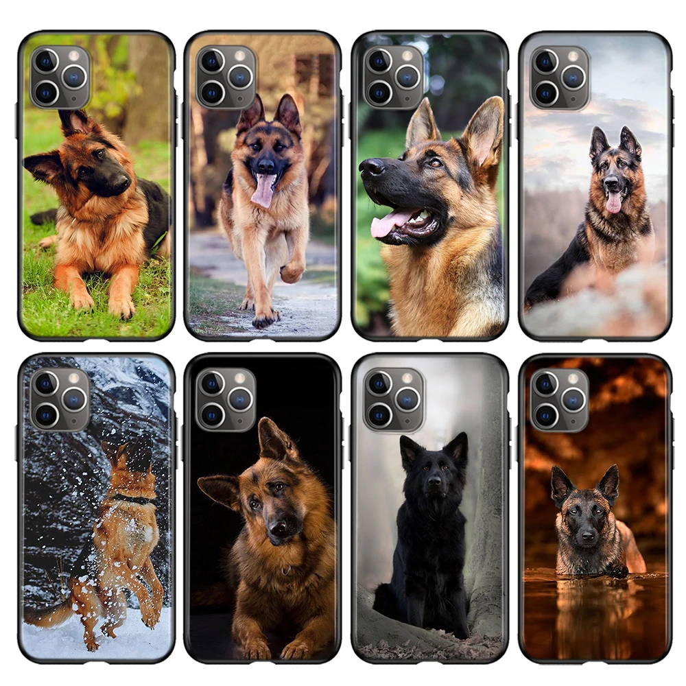 German Shepherd Dog Silicone Cover For Apple IPhone 12 Mini 11 Pro XS MAX XR X 8 7 6S 6 Plus 5S SE Phone Case iphone 8 plus waterproof case