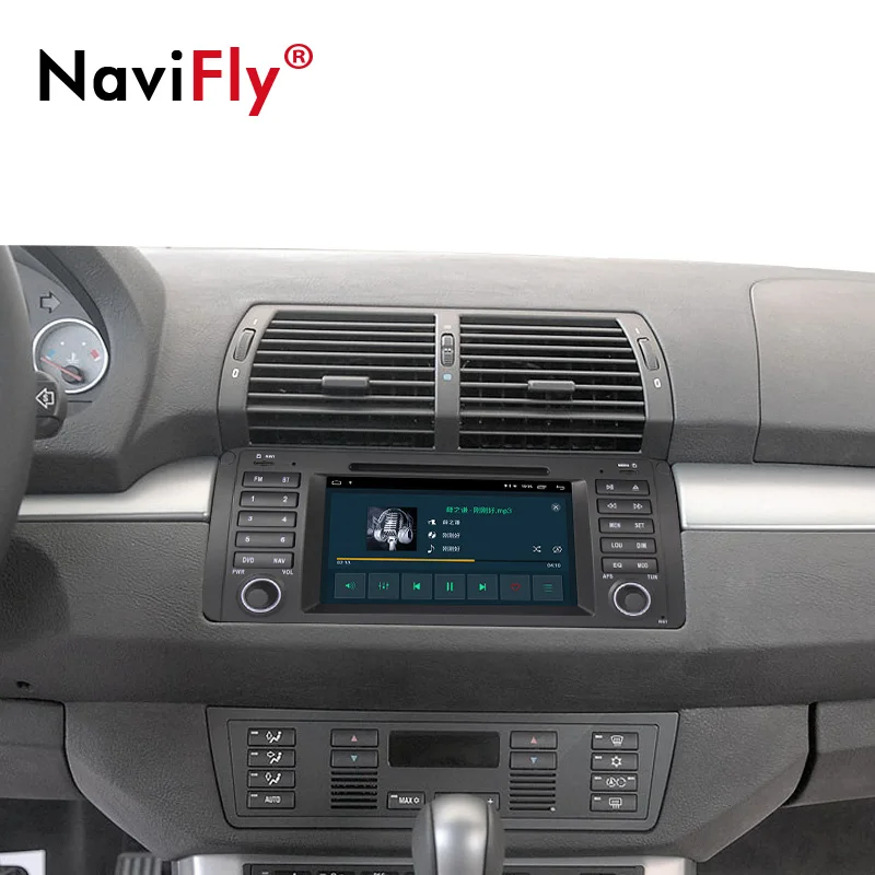 Clearance NaviFly Android 9.1 Car GPS DVD Navigation for BMW 5 series E39 X5 E53 Multimedia player Stereo Wifi Quad Core RAM 2G ROM 32G BT 5