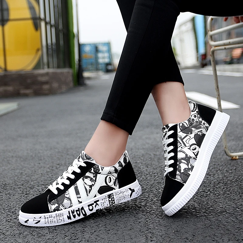 Moipheng Sneakers Women Black Platform Sneakers Casual Vulcanized Shoes 2021 Autumn Plus Size 35 44 Lover Shoes Zapatillas Mujer