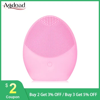 

Deep Pore Cleaning Facial Cleansing Brush Electric Silicone Sonic Face Cleaner Massage Brush Beauty Face Skin Care Tool