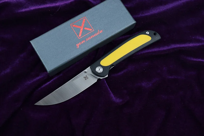 LEMIFSHE YX636 складной нож шарикоподшипник 14c28n лезвие G10 Ручка Кемпинг Охота Открытый Карманные Фруктовые Ножи EDC инструменты - Цвет: Цвет: желтый