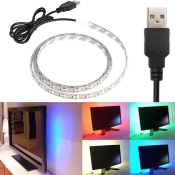 

1M Durable Fashion USB Light Strip Light LED Light Strip RGB TV Back Lighting 5V 2835