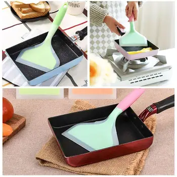 

1pcs High Temperature Silicone Shovel Mini Cute Shovel Silicone Temperature Turners Resistant Pan Spatula F9V4