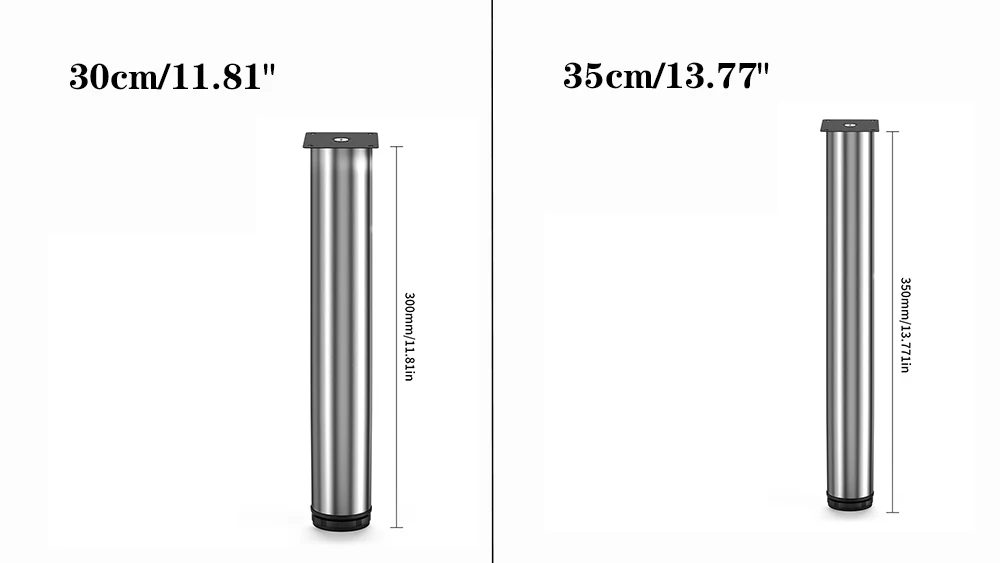 1pcs 5-30CM Furniture Adjustable Cabinet Legs Stainless Steel Table Sofa Metal Foot With Screws Home Improvement Hardware