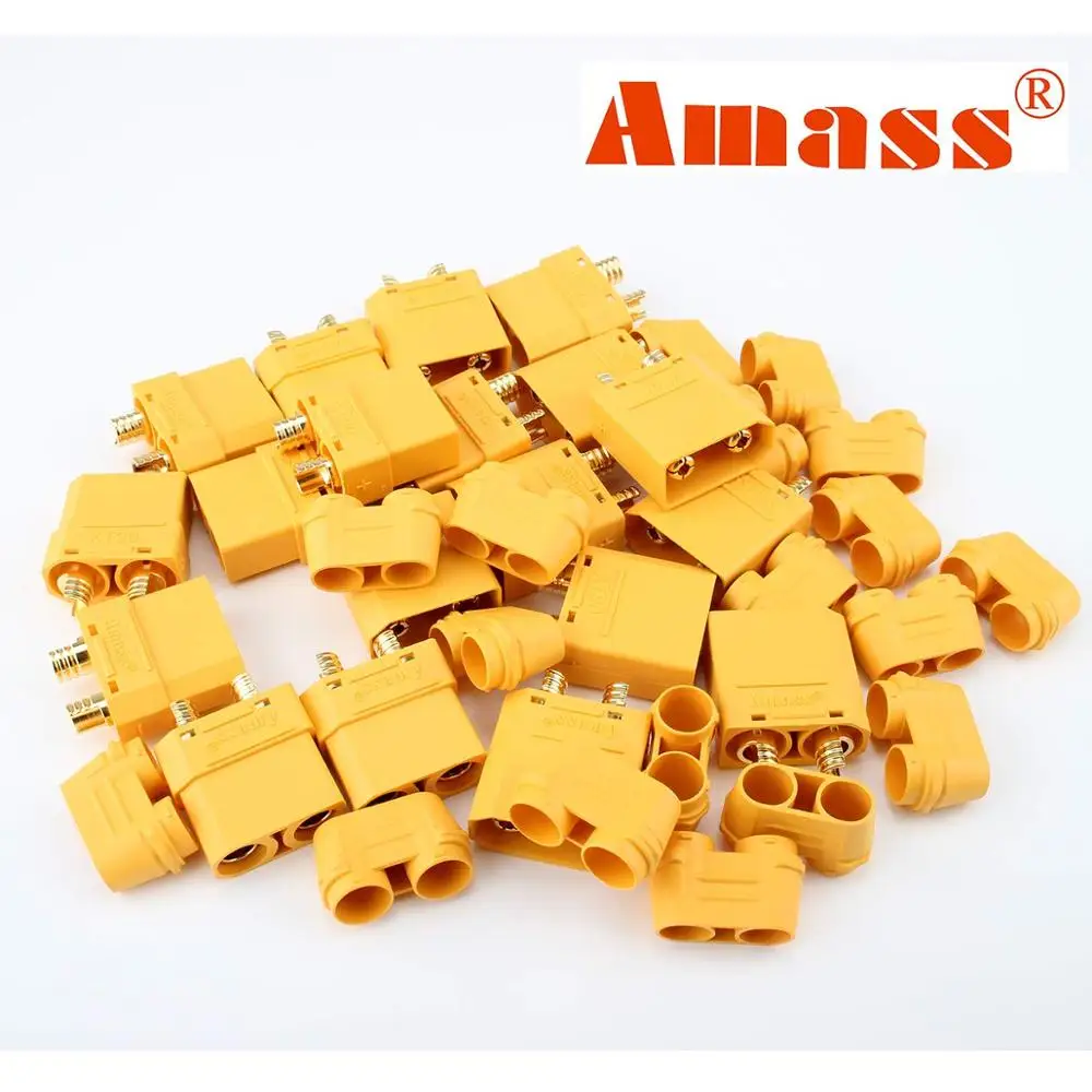 10 Pairs XT90 Male Female Plated Gold Connector for RC Lipo Battery Motor Yellow 