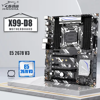 شراءJINGSHA X99 LGA2011-3 USB3.0 اللوحة مجموعة مع E5 2678V3 CPU LGA2011-V3 V4 NVME M.2 Wifi فتحة DDR4 الذاكرة