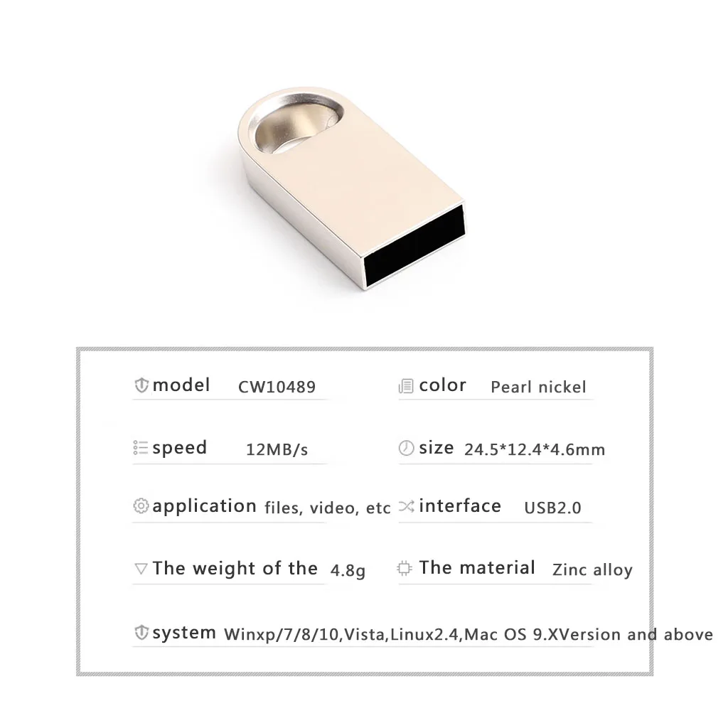 USB флеш-накопитель, 4 ГБ, 8 ГБ, 16 ГБ, 32 ГБ, 64 ГБ, 128 ГБ, водонепроницаемый металлический брелок, подвесная карта, карта памяти, u-диск