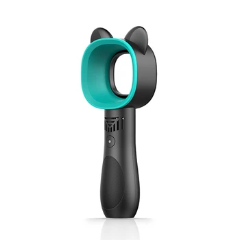 

Hot Usb Handhold Mini Cooler Fan Rechargeable Portable Leafless Fan (Black)