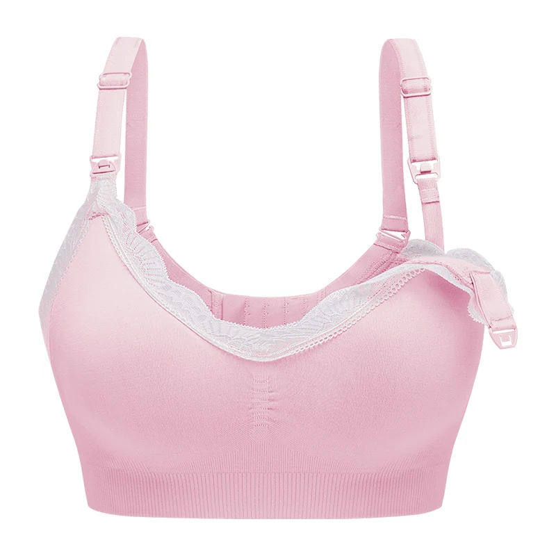 pink OkayMom E F Cup бюстгальтер для кормящих мам бюстгальтер для беременных и кормящих бюстгальтер для беспроводной пижамы нижнее белье бюстгальтер для беременных женщин бюстгальтер для медсестры - Цвет: pink