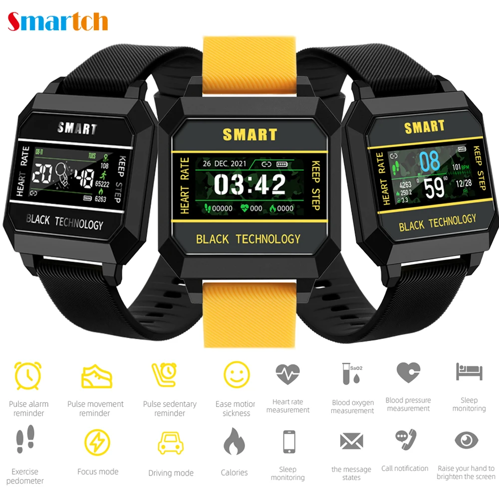 Heartrate Monitor Multiple Sport Model Fitness Tracker Smartwatch Man Women Anti-fatigue Smart Watch For IOS Android Phone PK F9 |