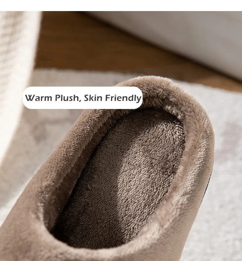 Men's Winter Indoor Slippers for Big Sizes