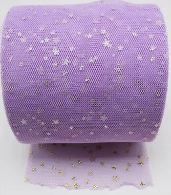 55 мм 25 метров звезда Тюль Gliter блесток ленты для поделок заколки для волос "сделай сам" Швейные аксессуары Свадебные украшения для рождественской вечеринки - Цвет: purple