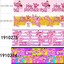 

Liston Pink Panther Cartoon Printed Grosgrain Ribbon 25mm 38mm10yards for DIY Bow Holiday Craft Supplies Decoration Material